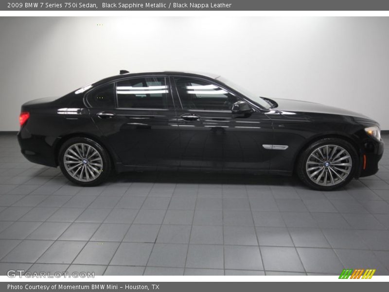 Black Sapphire Metallic / Black Nappa Leather 2009 BMW 7 Series 750i Sedan