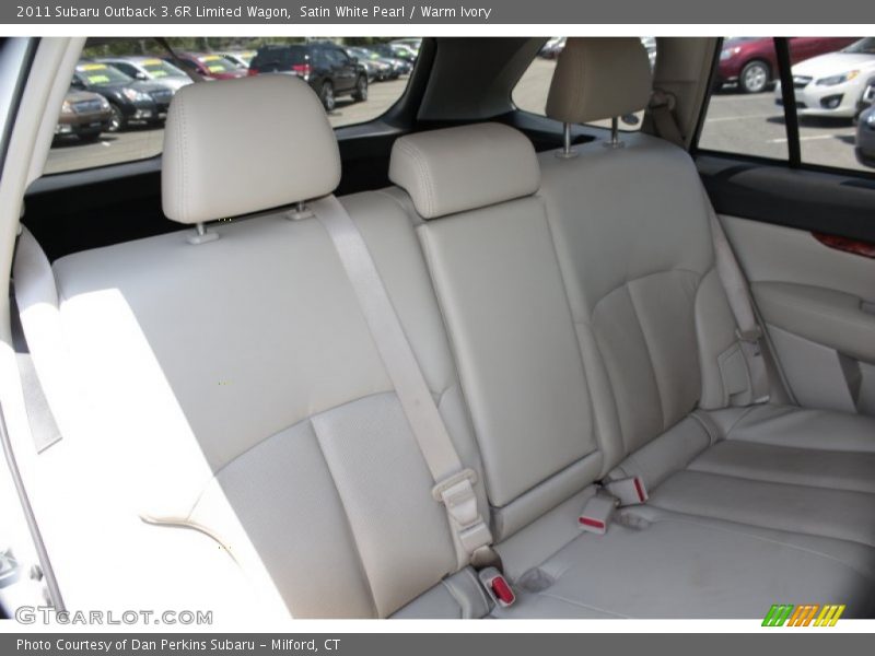 Satin White Pearl / Warm Ivory 2011 Subaru Outback 3.6R Limited Wagon