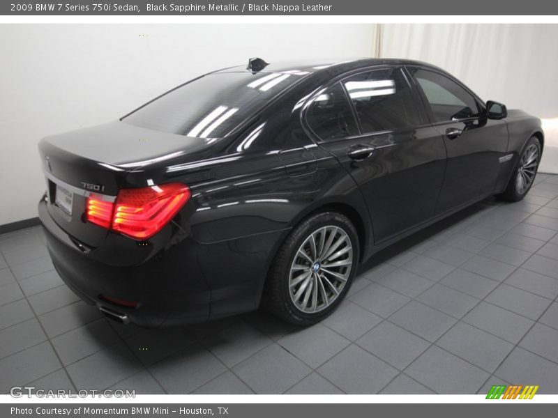 Black Sapphire Metallic / Black Nappa Leather 2009 BMW 7 Series 750i Sedan