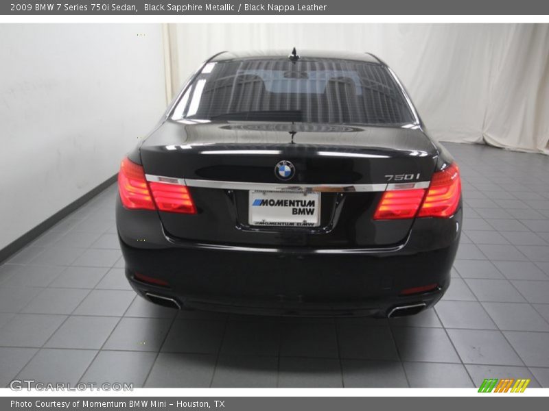 Black Sapphire Metallic / Black Nappa Leather 2009 BMW 7 Series 750i Sedan