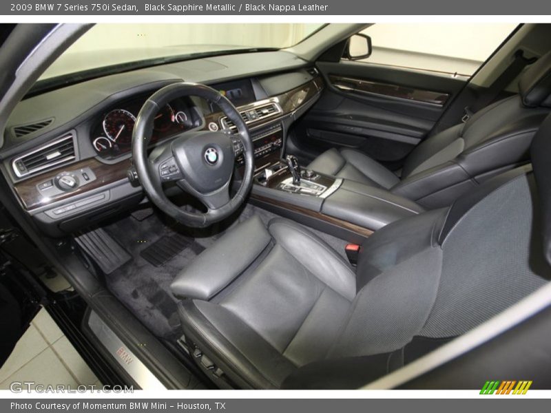 Black Sapphire Metallic / Black Nappa Leather 2009 BMW 7 Series 750i Sedan