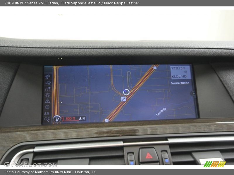 Black Sapphire Metallic / Black Nappa Leather 2009 BMW 7 Series 750i Sedan