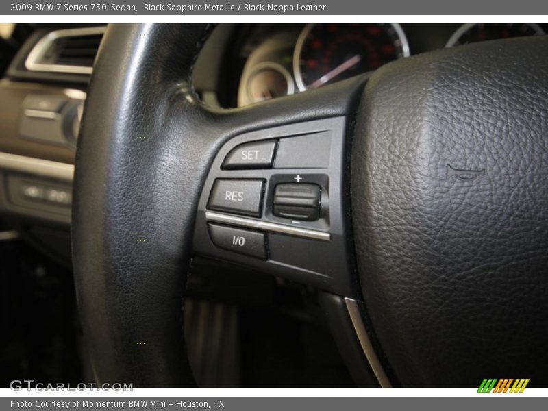 Black Sapphire Metallic / Black Nappa Leather 2009 BMW 7 Series 750i Sedan