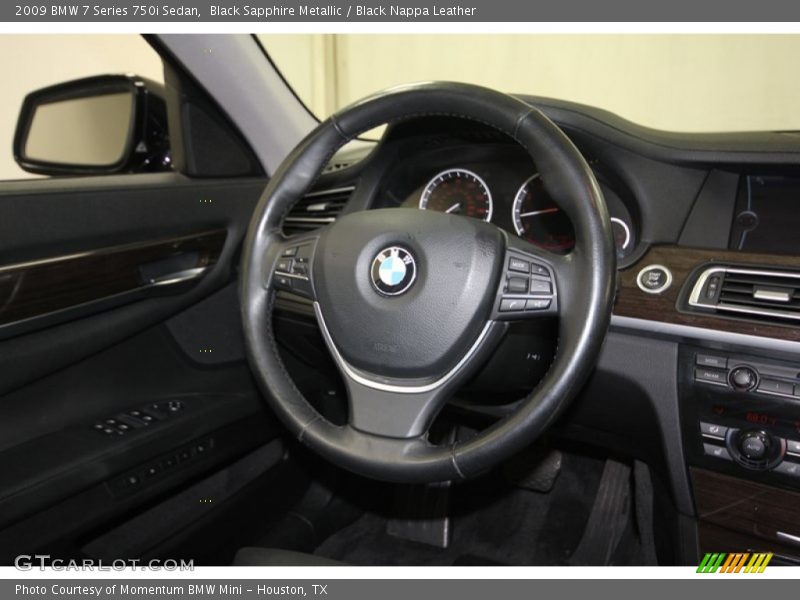 Black Sapphire Metallic / Black Nappa Leather 2009 BMW 7 Series 750i Sedan