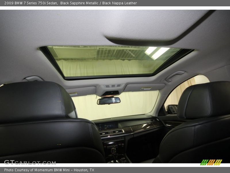 Black Sapphire Metallic / Black Nappa Leather 2009 BMW 7 Series 750i Sedan