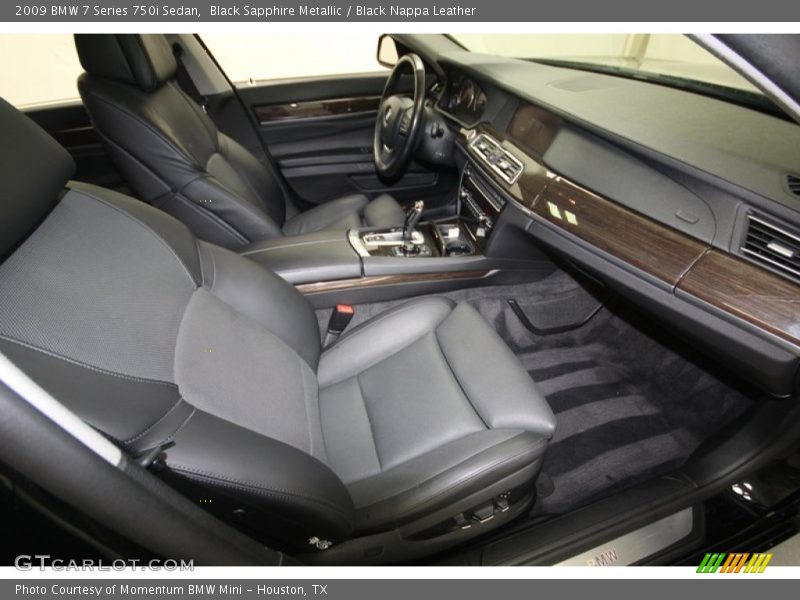 Black Sapphire Metallic / Black Nappa Leather 2009 BMW 7 Series 750i Sedan