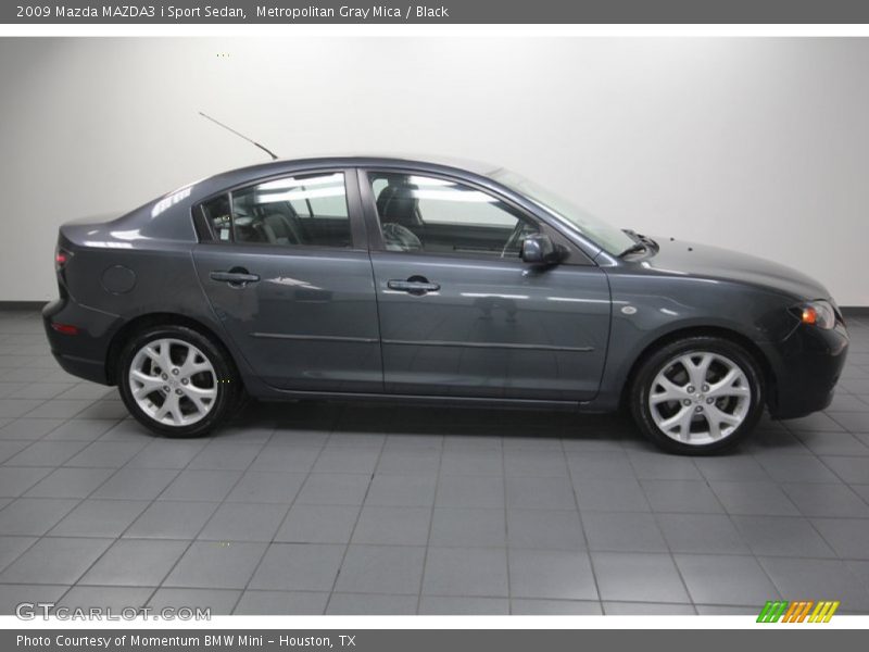 Metropolitan Gray Mica / Black 2009 Mazda MAZDA3 i Sport Sedan
