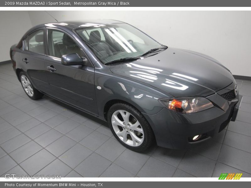Metropolitan Gray Mica / Black 2009 Mazda MAZDA3 i Sport Sedan