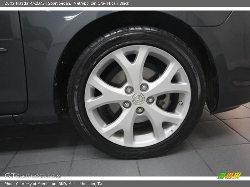 Metropolitan Gray Mica / Black 2009 Mazda MAZDA3 i Sport Sedan