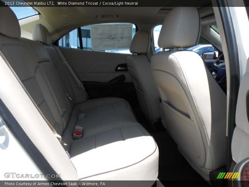 White Diamond Tricoat / Cocoa/Light Neutral 2013 Chevrolet Malibu LTZ
