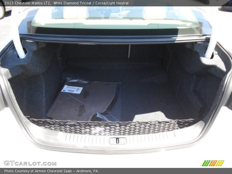 White Diamond Tricoat / Cocoa/Light Neutral 2013 Chevrolet Malibu LTZ