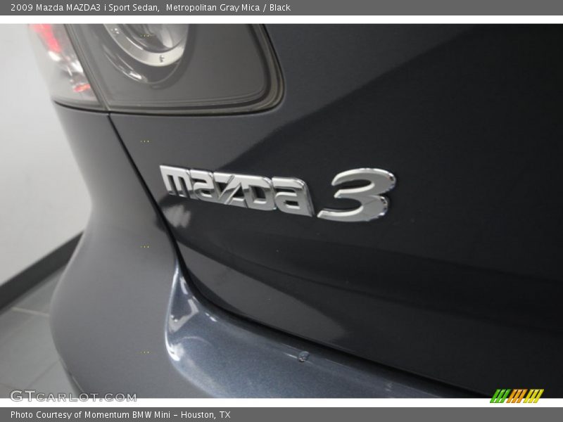 Metropolitan Gray Mica / Black 2009 Mazda MAZDA3 i Sport Sedan