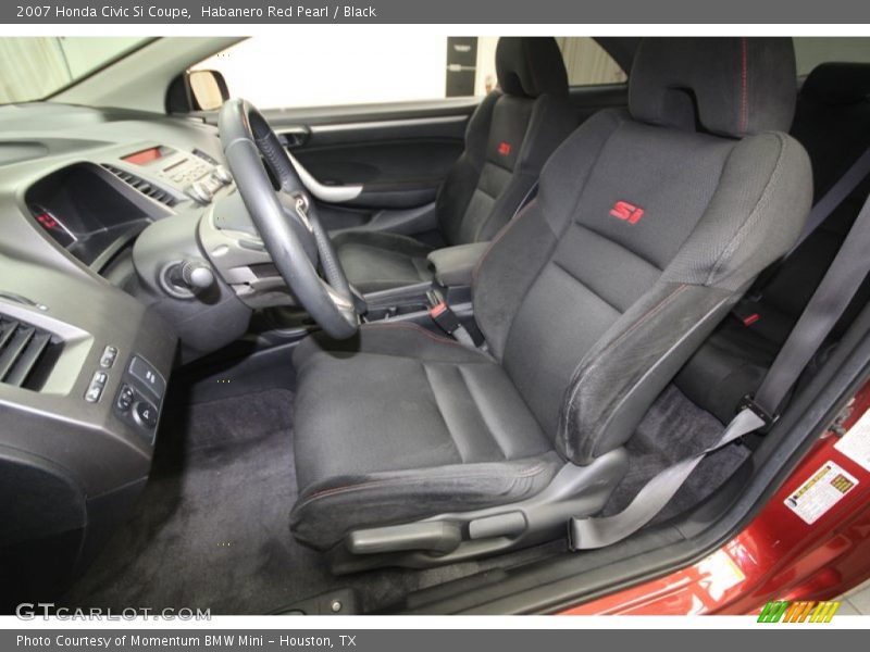Habanero Red Pearl / Black 2007 Honda Civic Si Coupe
