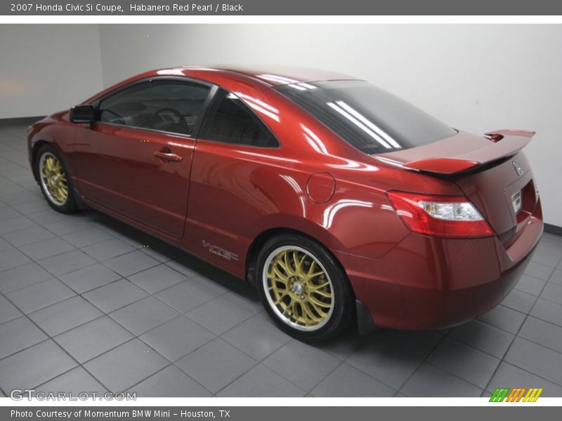 Habanero Red Pearl / Black 2007 Honda Civic Si Coupe