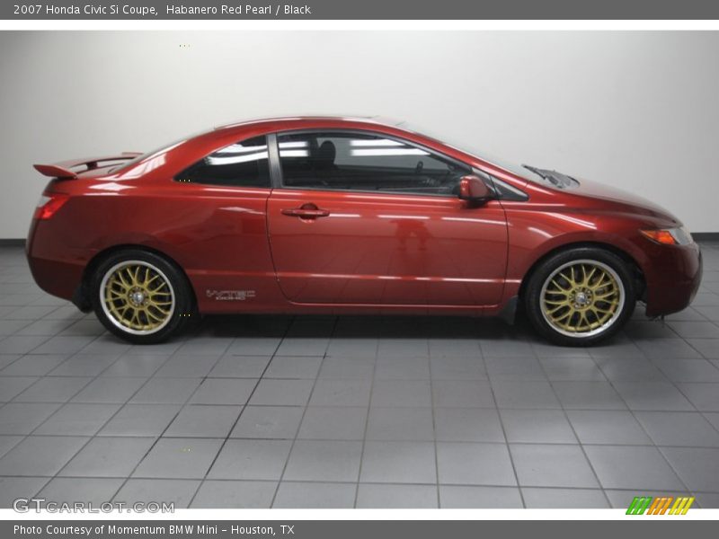 Habanero Red Pearl / Black 2007 Honda Civic Si Coupe