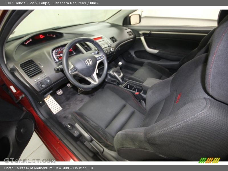 Habanero Red Pearl / Black 2007 Honda Civic Si Coupe