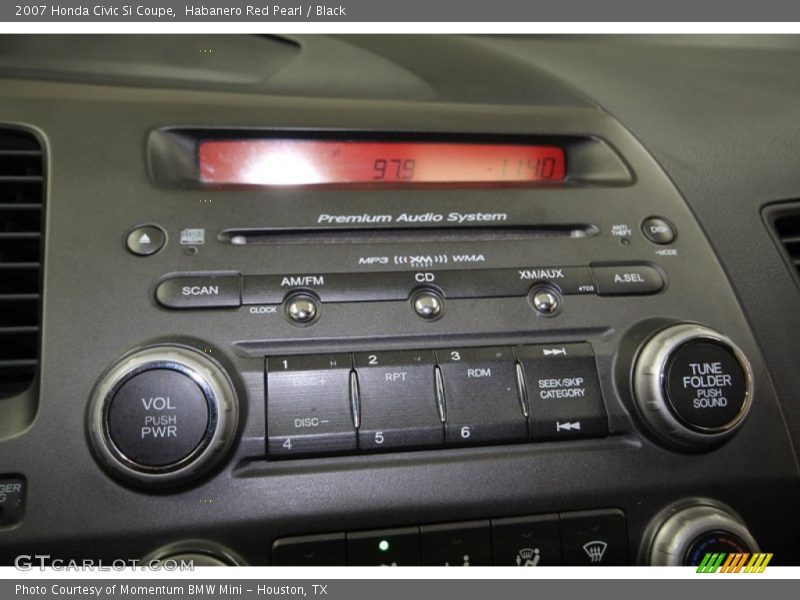 Habanero Red Pearl / Black 2007 Honda Civic Si Coupe