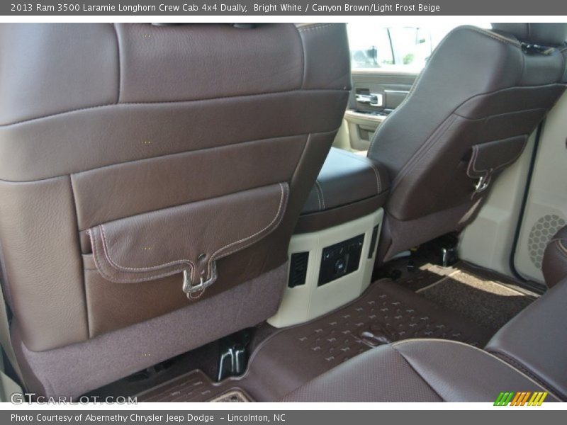 Bright White / Canyon Brown/Light Frost Beige 2013 Ram 3500 Laramie Longhorn Crew Cab 4x4 Dually