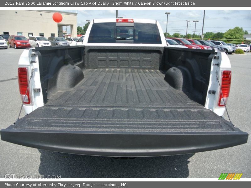 Bright White / Canyon Brown/Light Frost Beige 2013 Ram 3500 Laramie Longhorn Crew Cab 4x4 Dually