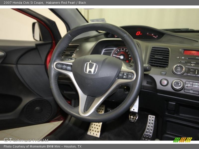 Habanero Red Pearl / Black 2007 Honda Civic Si Coupe