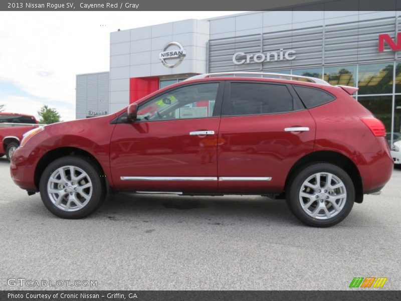 Cayenne Red / Gray 2013 Nissan Rogue SV