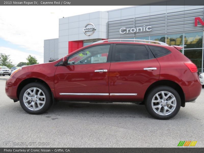 Cayenne Red / Gray 2013 Nissan Rogue SV