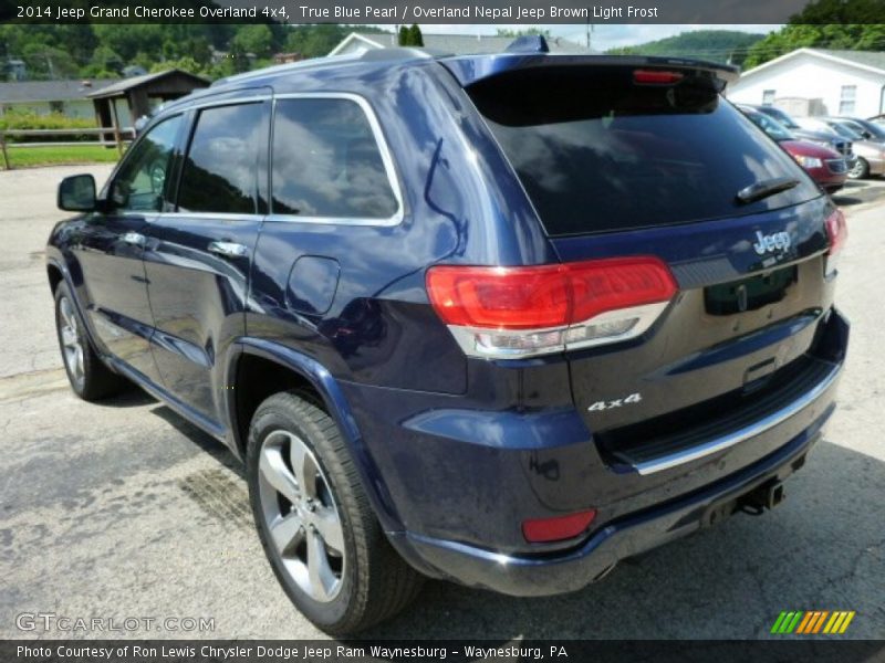 True Blue Pearl / Overland Nepal Jeep Brown Light Frost 2014 Jeep Grand Cherokee Overland 4x4