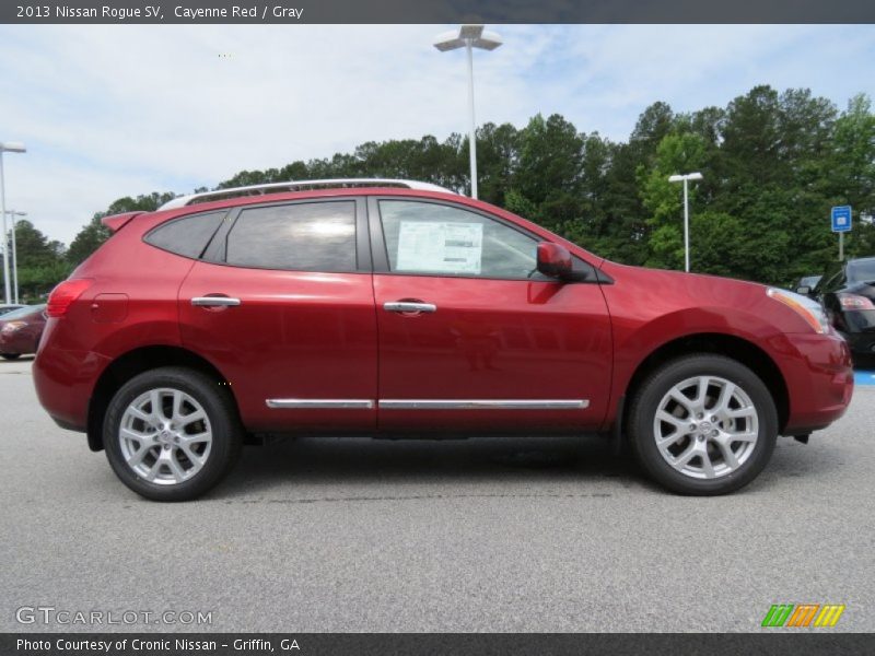 Cayenne Red / Gray 2013 Nissan Rogue SV
