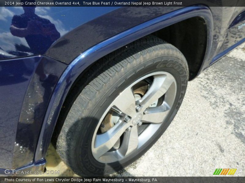 True Blue Pearl / Overland Nepal Jeep Brown Light Frost 2014 Jeep Grand Cherokee Overland 4x4