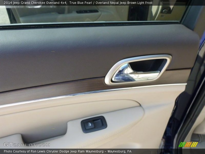 True Blue Pearl / Overland Nepal Jeep Brown Light Frost 2014 Jeep Grand Cherokee Overland 4x4