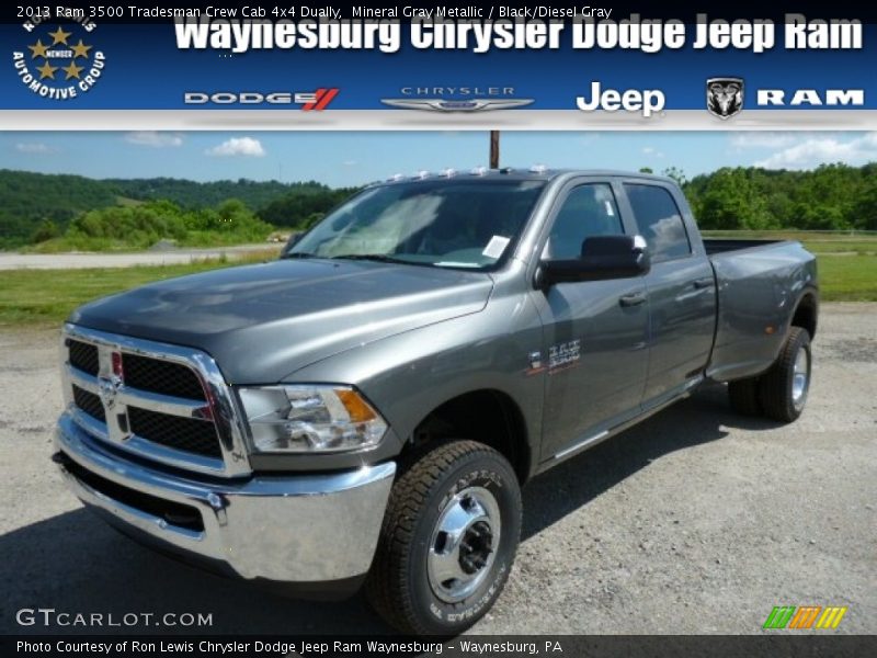 Mineral Gray Metallic / Black/Diesel Gray 2013 Ram 3500 Tradesman Crew Cab 4x4 Dually