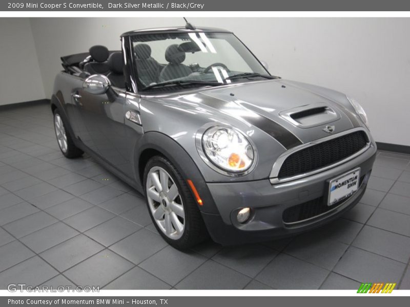 Dark Silver Metallic / Black/Grey 2009 Mini Cooper S Convertible
