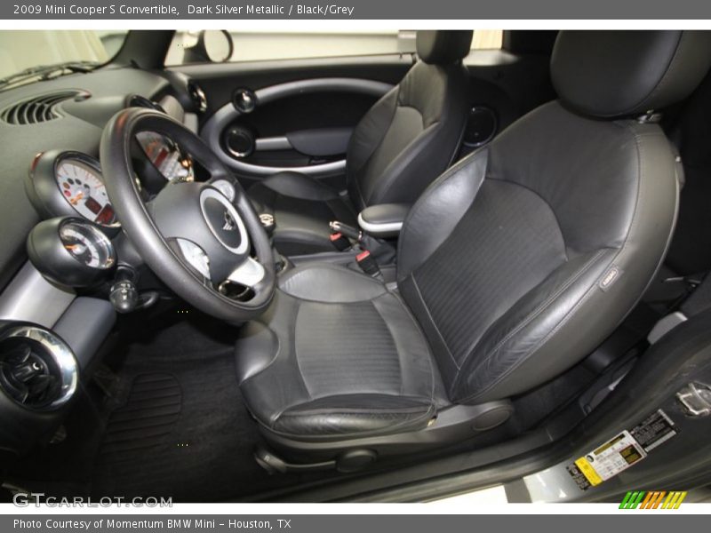 Dark Silver Metallic / Black/Grey 2009 Mini Cooper S Convertible