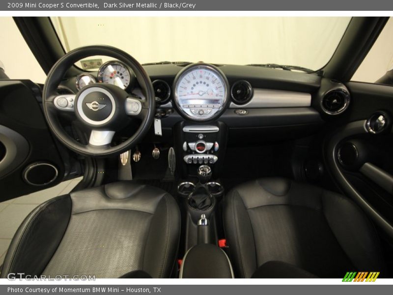 Dark Silver Metallic / Black/Grey 2009 Mini Cooper S Convertible