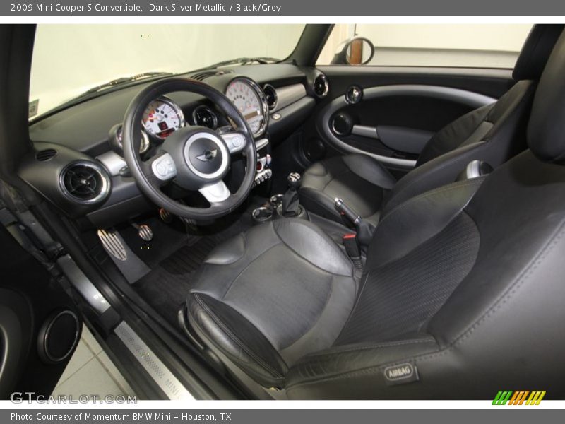 Dark Silver Metallic / Black/Grey 2009 Mini Cooper S Convertible