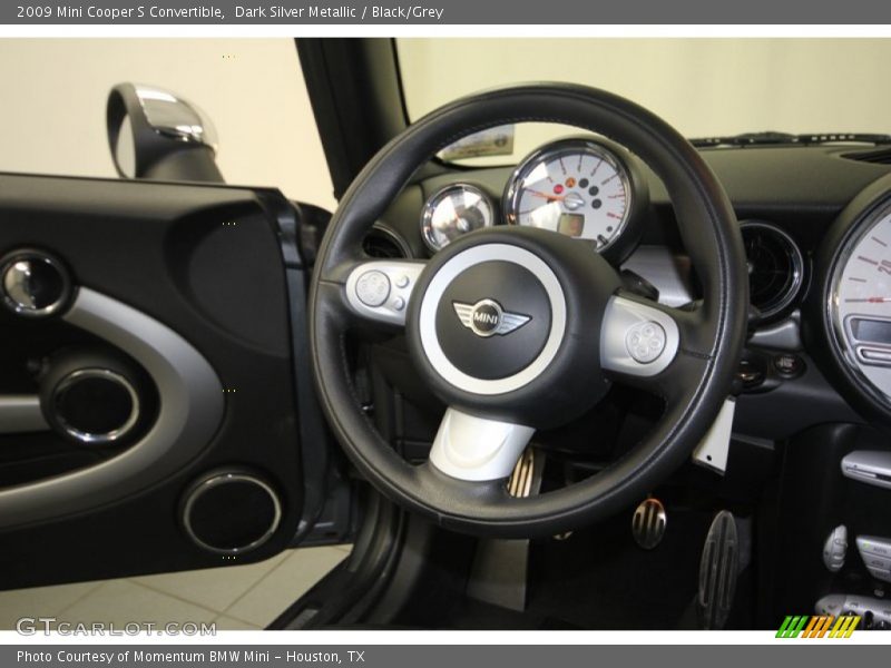 Dark Silver Metallic / Black/Grey 2009 Mini Cooper S Convertible