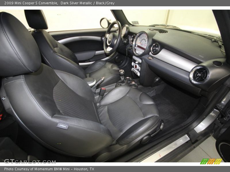 Dark Silver Metallic / Black/Grey 2009 Mini Cooper S Convertible