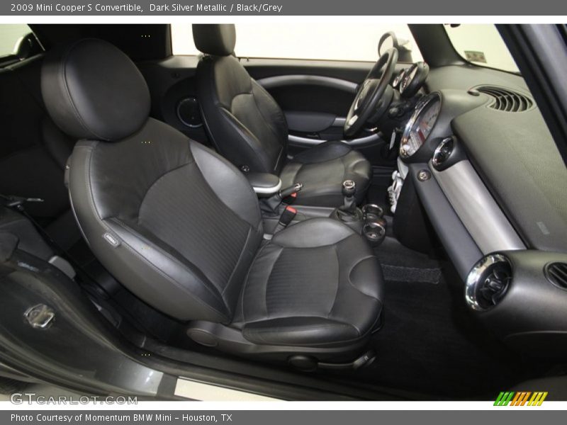 Dark Silver Metallic / Black/Grey 2009 Mini Cooper S Convertible