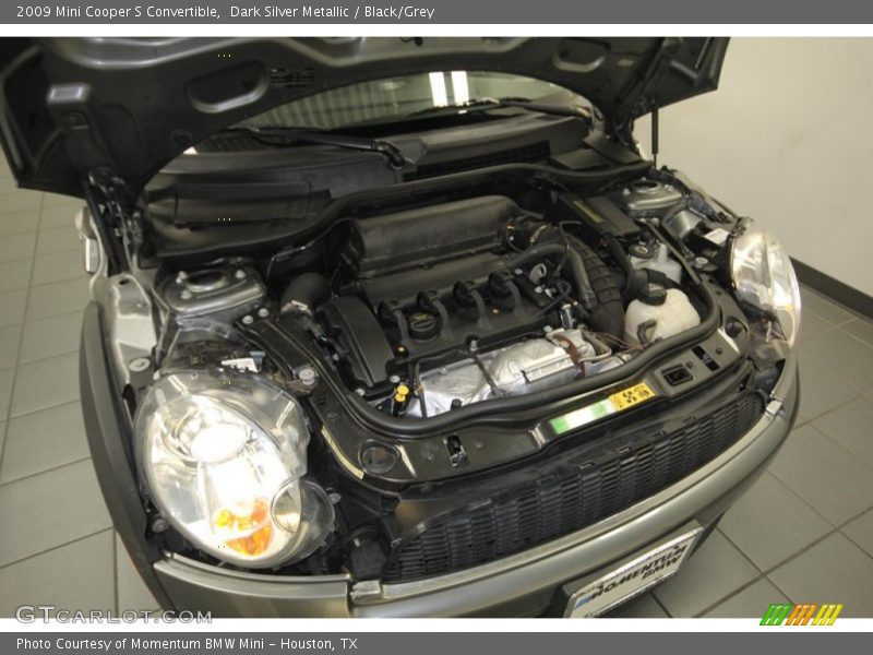 Dark Silver Metallic / Black/Grey 2009 Mini Cooper S Convertible