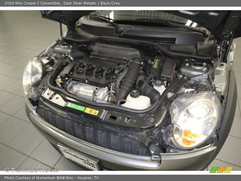 Dark Silver Metallic / Black/Grey 2009 Mini Cooper S Convertible