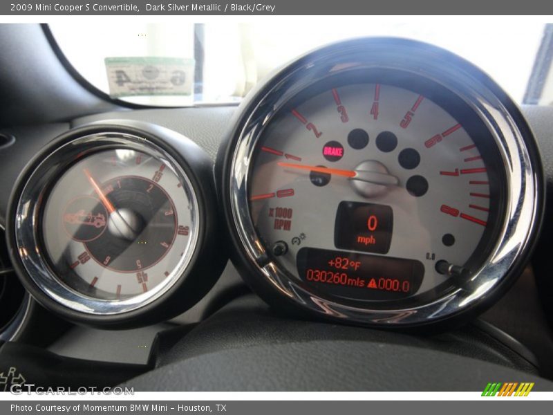 Dark Silver Metallic / Black/Grey 2009 Mini Cooper S Convertible