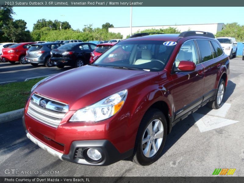 Venetian Red Pearl / Warm Ivory Leather 2013 Subaru Outback 3.6R Limited