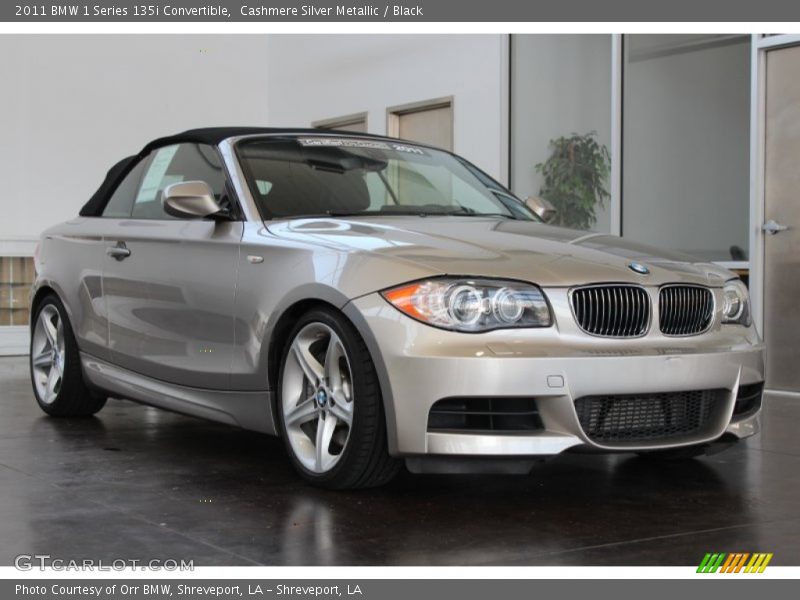 Cashmere Silver Metallic / Black 2011 BMW 1 Series 135i Convertible