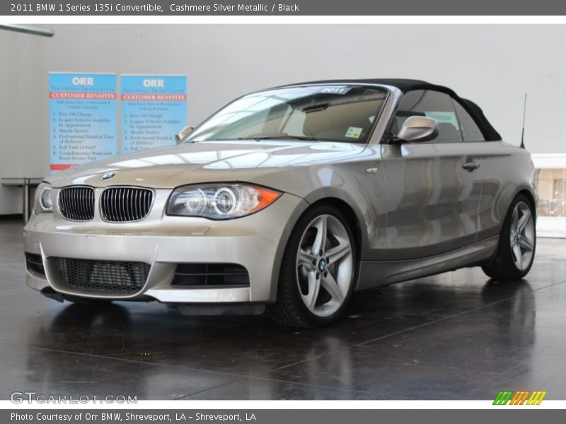 Cashmere Silver Metallic / Black 2011 BMW 1 Series 135i Convertible