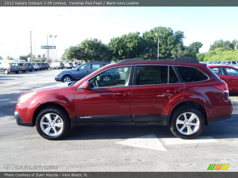 Venetian Red Pearl / Warm Ivory Leather 2013 Subaru Outback 3.6R Limited