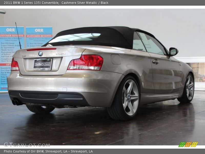 Cashmere Silver Metallic / Black 2011 BMW 1 Series 135i Convertible