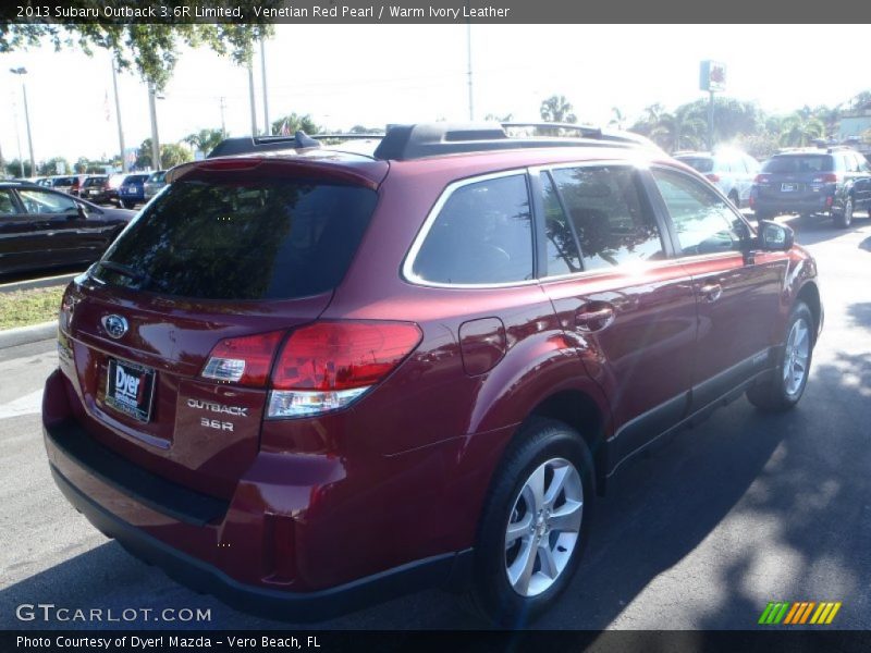 Venetian Red Pearl / Warm Ivory Leather 2013 Subaru Outback 3.6R Limited