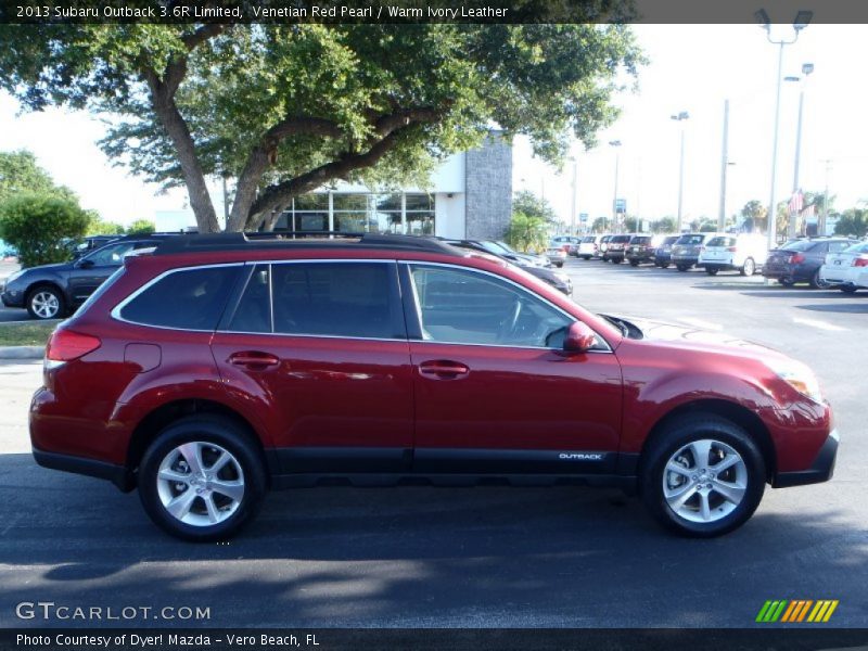 Venetian Red Pearl / Warm Ivory Leather 2013 Subaru Outback 3.6R Limited