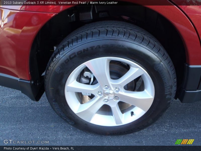 Venetian Red Pearl / Warm Ivory Leather 2013 Subaru Outback 3.6R Limited