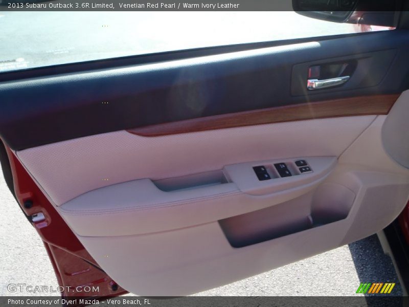 Venetian Red Pearl / Warm Ivory Leather 2013 Subaru Outback 3.6R Limited